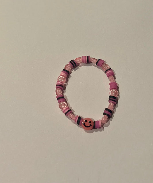 Pink smiley face bracelet