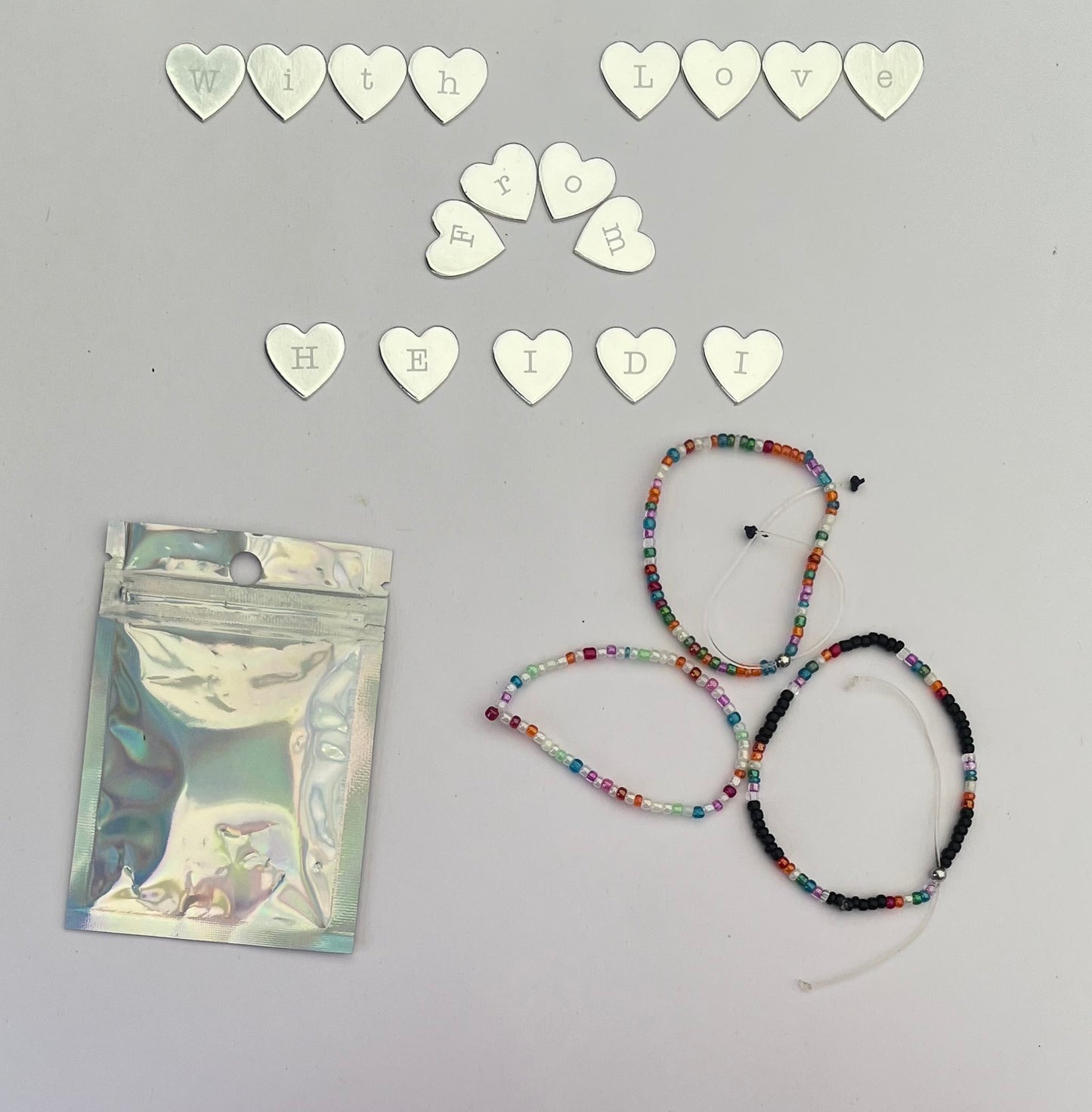 Rainbow vibes bracelets ,gift